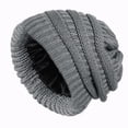 thumbnail image 2 of ZNQHFRE Autumn Winter Women Satin‑Lined Cable Knit Beanie, Soft Warm Knit Casual Hat For Ladies, 2 of 4