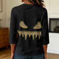 thumbnail image 2 of Halloween 3/4 Sleeve Sweatshirt for Women, Lightweight Pumpkin Shirt Casual Loose Crewneck Raglan Pullover Top Style25# M, 2 of 5