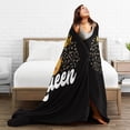 thumbnail image 5 of Kll Fleece Blanket Plush Throw Blanket Black Woman With Crown Character,Queen Girl,Soft Fuzzy Cozy Flannel Blanket For Couch Sofa Bed.(60"X50"), 5 of 9
