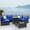 Brown/Blue, variant on ZXRLHX 8 Piece Wicker Patio Sectional Set with Fire Pit, Outdoor, Coffee/Peacock Blue