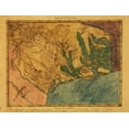thumbnail image 2 of Austin 32x25 Gold Ornate Wood Framed with Double Matting Museum Art Print Titled - Texas Southeast - Austin 1822, 2 of 4