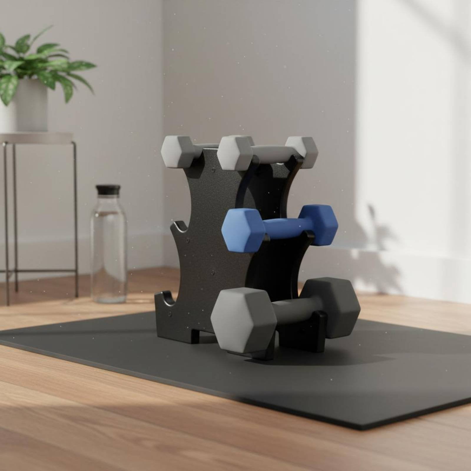 koolsoo Dumbbell Tree Stand Space-Saving V-Shaped Dumbbell Rack Space-Efficient Design Upright Weight Organizer for Home Gym, Small Areas, Office