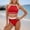 F-356Red, variant on ZHOGXU Women's Tankini Swimsuit Color Block Top And High Waisted Bottoms Bkinini Sets Comfortable Stylish Two Piece Swimwear For Beach Pool,Green,L