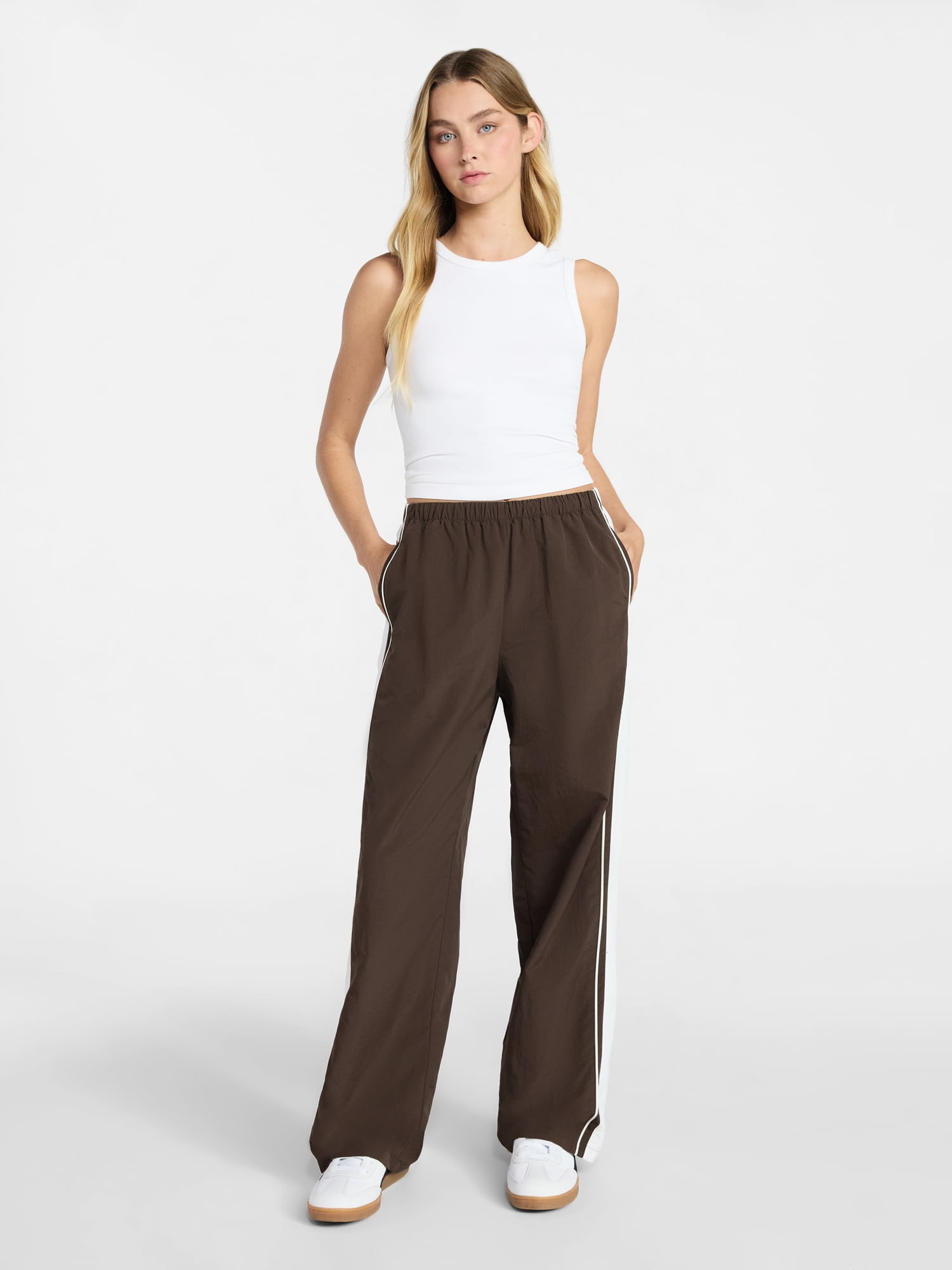 No Boundaries Side Stripe Track Pants, 30.5'' Inseam, Women's XXS-XXL