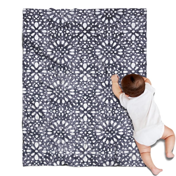 Blue and White Abstract Pattern Blanket,Comfortable Soft Flannel Throw Blanket,All Season,Warm Lightweight Blankets for Sofa Bed Couch Living Room Chair,30"x40"