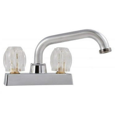 Acrylic 2-Handle & Chrome Laundry Tub Faucet