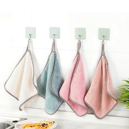 

LIJCC Rag 1Pcs Rag Dish Cloth Water Absorption Thickening Pot Washing Towel Table Home Kitchen Dishcloth
