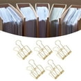 thumbnail image 4 of Pinces à Papier, 2 Clips de Liant de Fil Large 30Pcs Style Simple Métal Durable pour l'Or Scolaire, Or Rose, Violet, 4 of 8