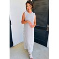 thumbnail image 5 of Women's Black and White Striped Sleeveless Shift Maxi Dress | [ZhiHiMeRi] | (US 12-14)L, 5 of 7