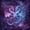 Blue Purple, variant on Manfei Fantasy Blue Dragon Animals Shower Curtain 72Wx72L,Tree Flower Moon Bathroom Curtain,Navy