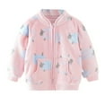 thumbnail image 2 of FYDUU Soft Flannel Girls Jacket Cozy Fall Winter Outerwear Cute Baby Toddler Coat Stylish Casual Top Daily Wear Party Adorable Halloween 3-4 Years, 2 of 5