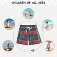 thumbnail image 6 of FORMRS Boys Swim Trunks Quick Dry Mesh Liner Boardshorts Sizes XS-XL, Warm Tartan Mosaic, 6 of 7