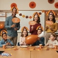 thumbnail image 6 of PMU Thanksgiving Tom Turkey Headband and 24in Giant Turkey Drumstick Inflatable Set Party Costume Accessories (2/Pkg) Pkg/1, 6 of 7