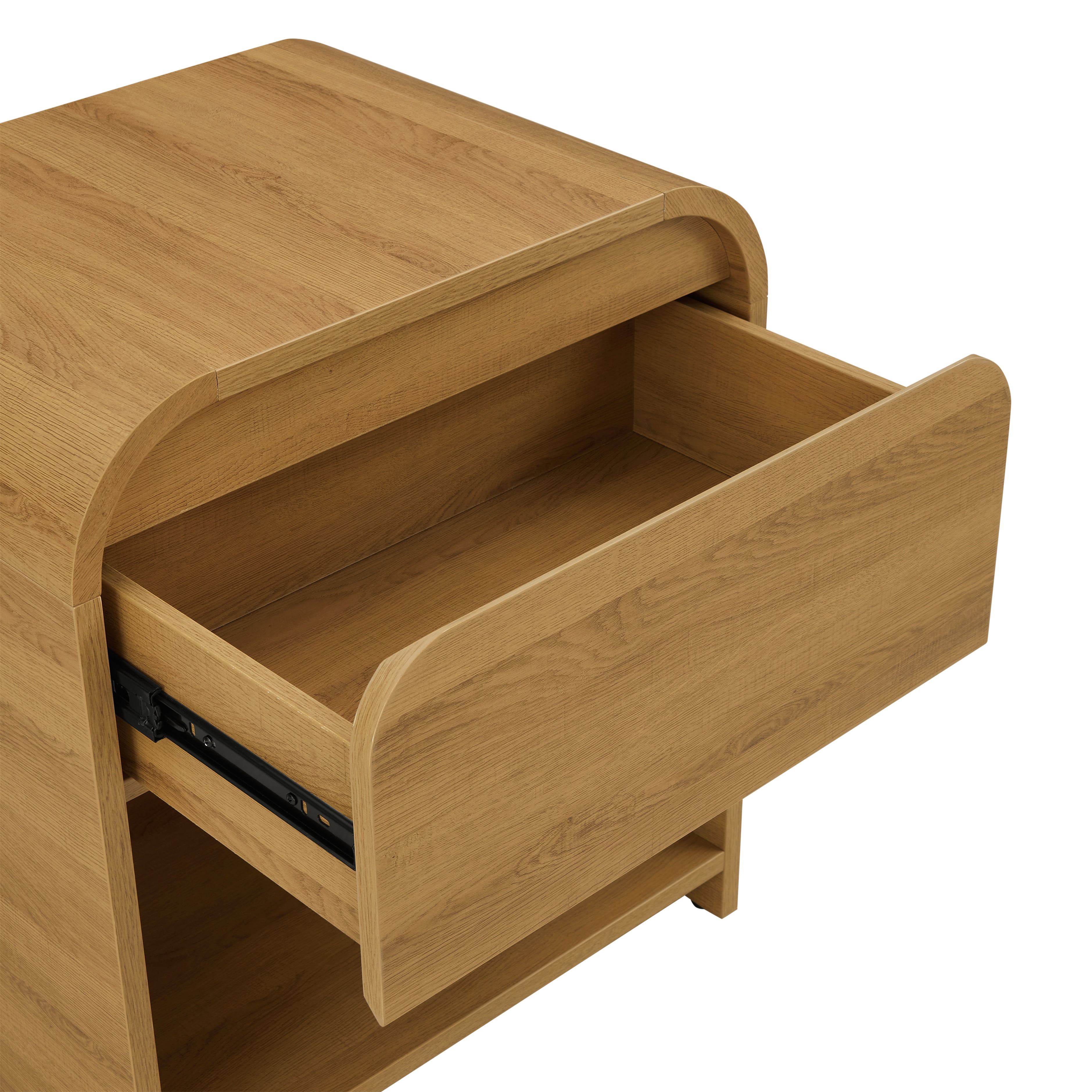 (2 pack) Better Homes & Gardens Juliet Nightstand with USB, Light Honey Finish
