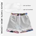 thumbnail image 3 of FORMRS Boys Swim Trunks Quick Dry Mesh Liner Boardshorts Sizes XS-XL, Pink and Purple Flowers, 3 of 7