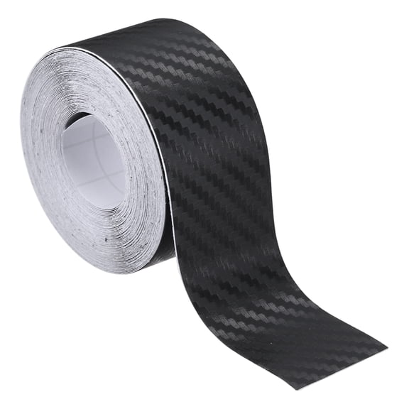 1.2" x 23ft Black 3D Carbon Fiber Air-Release Adhesive Vinyl Tape Roll