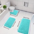 thumbnail image 7 of Tuvgenk Waterhog Bath Rugs Bathroom Sets 3 Piece Blue Rectangular Rug Comfortable Washable Resistant for House, 7 of 7