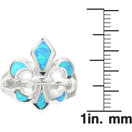Brinley Co. Sterling Silver Gemstone Fleur-di-lis Ring