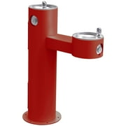 Elkay Lk4420 Outdoor Floor Mounted Bi-Level Drinking Station - Red