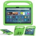 thumbnail image 7 of Allytech Kids Case for Amazon Fire Max 11 Case 13th Gen 2023 Released 11" Tablet, EVA Lightweight Kids Friendly Handle Stand Shockproof Case for Girls Boys Kids - Green, 7 of 7