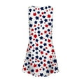 thumbnail image 4 of Yongcuo Independence Day Girls' Patriotic Sleeveless Dress Red, White, and Blue Stars & Stripes Summer Casual Outfit for Kids Wine 150, 4 of 4