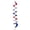 Red, White & Blue, variant on In the Breeze 4252 —Rainbow Curlie Spinner - 48 Inch Colorful Hanging Yard Decoration and Wind Spinner