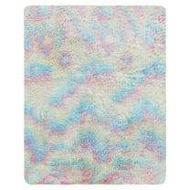 PureCasa Polyester Floor Mats for Bedroom Living Room, Gradient Soft Kid & Pet Friendly Non-Slip Floor Rugs for Entrance, Modern Style Home Decor Doormat, 16"x24", 1 Pack, Multicolor, Rectangle