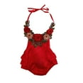 thumbnail image 1 of Fortune Baby Girls 3D Floral Romper Combinaison Sans Manches, 0-3 Ans, 1 of 6