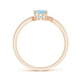 thumbnail image 2 of Angara Natural 0.6 Ct. Aquamarine with Diamond Classic Ring in 14K Rose Gold for Women (Ring Size: 3.5), 2 of 8