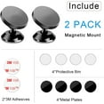thumbnail image 7 of EMLIMNY 2 Pack Magnetic Phone Mount, Strong Magnet with 4 Metal Plate, Car Magnetic Phone Holder, 360° Rotation Universal Dashboard Car Mount Fits for iPhone Samsung Most Cell Phones, 7 of 7