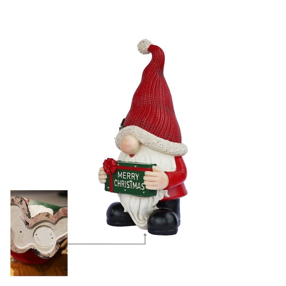 Hi-Line Gift Ltd 85187-G Merry Christmas Santa with LED Lights Lighted Christmas Decor Battery Operated Indoor Use Only