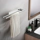 thumbnail image 4 of Toallero doble, autoadhesivo para montaje en pared para baño, cocina, 4 of 5