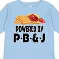 thumbnail image 4 of Inktastic Powered by P B and J Peanut Butter Lover Boys or Girls Long Sleeve Toddler T-Shirt, 4 of 5
