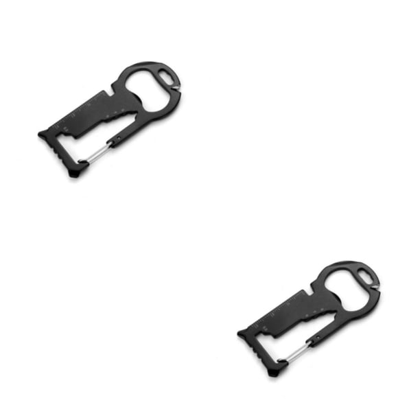 Herramienta multifuncional Wosthever Tarjeta Abrebotellas Destornillador Acero Escala transparente Negro 2Conjunto