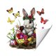 thumbnail image 2 of Uuiauoio 1 Sheet Easter Window Clings for Glass Windows, Easter Egg Bunny Butterfly Stickers Spring Window Clings Decorations, Spring Windows Decals for Home Office Party Decor, 2 of 6