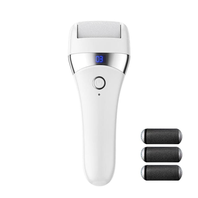 Feltree Electric Callus Remover with 3 Grinding Heads, USB Rechargeable Foot File Machine for Dead Skin & Hard Heels (60mins Runtime)