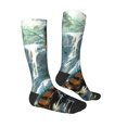 thumbnail image 3 of Haiem Turtle In Jungle Waterfall Socks, Funny Novelty Crazy Design Cotton Socks Sports Socks Knee High Socks For Men, Women,1Pairs - Gift For Working Friends, 3 of 8