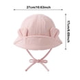thumbnail image 4 of PureCasa Baby Summer Sun Hat for 0-3 Years Infant Boys Girls Comfortable Breathable Outdoor Hat Toddler Cotton Bucket Hats with Straps, 4 of 7