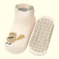 thumbnail image 2 of ZCFZJW Cute Cartoon Pattern Baby Floor Socks Summer Toddler Kids Boys Girls Anti-Slip Slipper Shoes Home Indoor Soft Soled Shoes Socks Z11-Beige 3-5 Years, 2 of 4