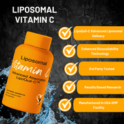 Advanced Bionetix Liposomal Vitamin C Supplement | LipoQuil-C™ Enhanced Absorption Technology | 120 Capsules 1000mg High Dose Fat Soluble Vita C | Immune Support Collagen Support
