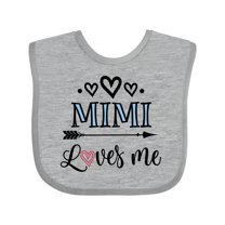Inktastic Mimi Grandma Loves Me Girls Baby Bib