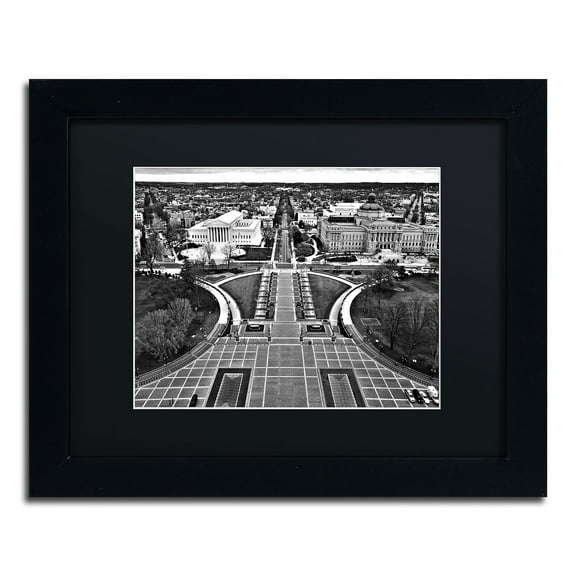 Trademark Fine Art "Washington, DC" Canvas Art by CATeyes, Black Matte, Black Frame