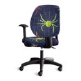 thumbnail image 4 of Chririnla Halloween Office Chair Covers with Spider Print, 2 Piece Stretchable Removable Non Slip Covers for High Back Boss Chair, 4 of 8