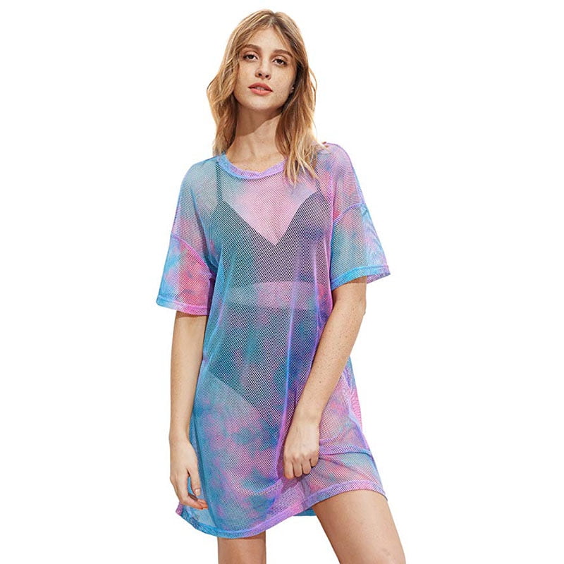 sheer shirt dress beach cover up