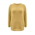 thumbnail image 4 of WXLWZYWL Sweaters for Women Long Sleeve Knit Tops Crewneck Pullover Tunic or Tops to Wear with Leggings, 4 of 5