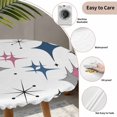 thumbnail image 6 of Red Blue Diamond Fitted Tablecloth with Elastic Edged, Round Table Cloth for Dining Table, Modern Geometric Middle Century White Waterproof Oil Proof Table Cover for Indoor Outdoor 55"-60", 6 of 8