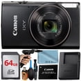 thumbnail image 1 of Canon PowerShot IXY 650 (ELPH 360) HS Digital Camera (Black) with 12x Optical Zoom Lens + 64GB Memory Card + Cleaning Pen + ZeeTech Starter Bundle, 1 of 5