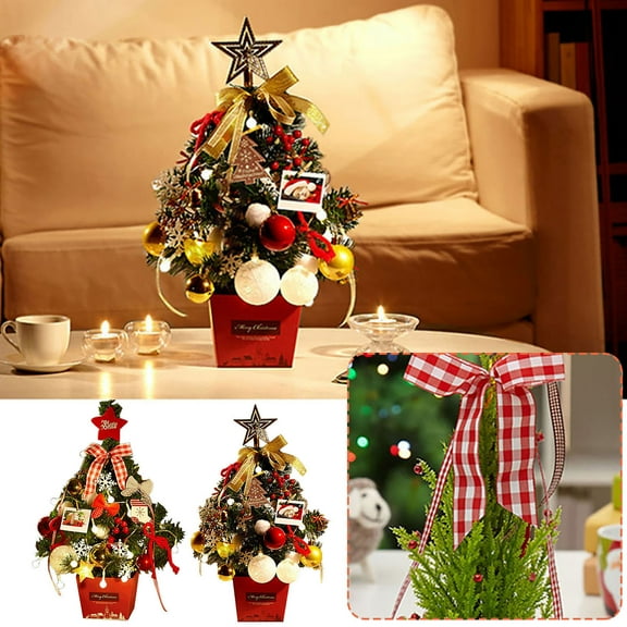 Gcvizuso Christmas Tree, Christmas Tree Decorations, Christmas Decorations Small Desktop Decorative Tree 45cm Color Light Emitting Tree Small Christmas Tree DIY Christmas Gift