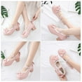thumbnail image 5 of Tineasur Heeled Trainers Pink Rubber 1 Pair Open Toe Women Daily Wear Spring, 5 of 6