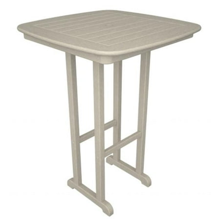Poly Wood NCBT31SA Nautical 31 in. Bar Height Table - Sand